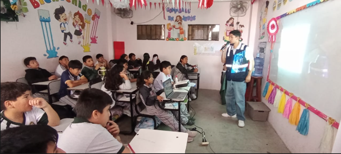 Taller de promoción y difusión del proyecto a estudiantes de 1ero a 5to año de secundaria de la IE Buena Esperanza