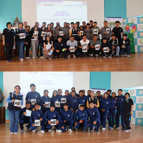 Talleres de promoción y difusión del Proyecto PTAR II Chimbote en la Escuela de Educación Superior Pedagógico.